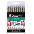 Sakura Pigma Brush ecsetfilc készlet 9 db 