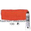 Pannoncolor akrilfesték kadmium világosvörös 136 22 ml