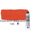Pannoncolor akrilfesték kadmium világosvörös 136 22 ml