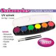 TyToo Színvarázs Arcfesték szett 6x10g UV-neon színek 2db ecsettel