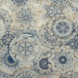 Vastagabb vászon sűrű kék-drapp mandala