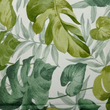 Vastagabb vászon dús nagy zöld leveles fehér alapon