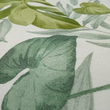 Vastagabb vászon dús nagy zöld leveles fehér alapon