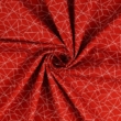 Pamutvászon piros alapon fehér geometrikus minta