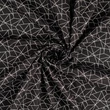 Pamutvászon fekete alapon fehér geometrikus minta