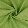 Pamutvászon zöld alapon fehér geometrikus minta