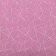 Pamutvászon rózsaszín alapon fehér geometrikus minta