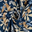 Vastagabb vászon kék alapon drapp-kék etno minta