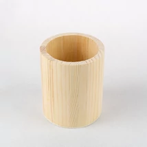 Fa ceruzatartó kerek 10×8 cm 
