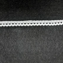 Pamut csipke  12 mm fehér