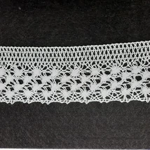 Pamut csipke  75 mm fehér