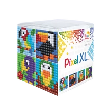 Pixel XL kocka madarak 4 db 6x6 cm kép (4 alaplap+12 XL szín)