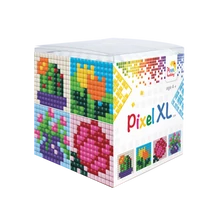 Pixel XL kocka virágok 4 db 6x6 cm kép (4 alaplap+12 XL szín)
