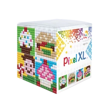 Pixel XL kocka uzsonna 4 db 6x6 cm kép (4 alaplap+12 XL szín)