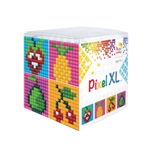 Pixel XL kocka gyümölcsök 4 db 6x6 cm kép (4 alaplap+12 XL szín)