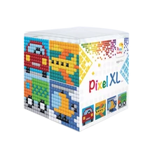 Pixel XL kocka járművek 4 db 6x6 cm kép (4 alaplap+12 XL szín)