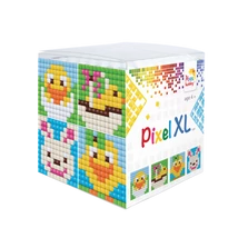 Pixel XL kocka húsvét 4 db 6x6 cm kép (4 alaplap+12 XL szín)