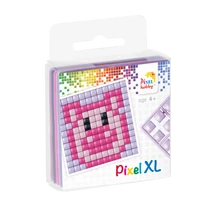 Pixel XL szett malac 6x6 cm (1 alaplap+4 XL szín)