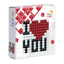 Mini Pixel XL szett I love you 6x6 cm (1 alaplap+3 XL szín)