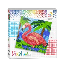Pixel szett 4 alaplapos flamingó 12x12 cm (4 alaplap+20 szín)