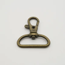 Karabíner - fém alkatrész 30 mm antik