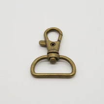 Karabíner - fém alkatrész 25 mm antik