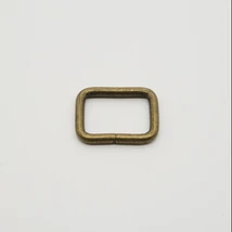 Téglalap - fém alkatrész 20×15 mm antik