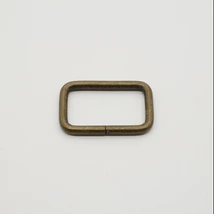 Téglalap - fém alkatrész 25 mm antik