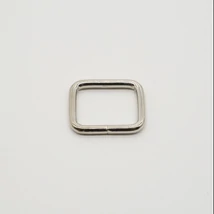 Téglalap - fém alkatrész 20×15 mm ezüst