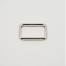 Téglalap - fém alkatrész 25 mm ezüst