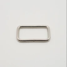 Téglalap - fém alkatrész 30 mm ezüst