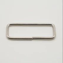 Téglalap - fém alkatrész 50 mm ezüst