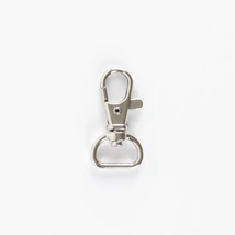 Karabíner - fém alkatrész 15 mm ezüst