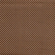 Pamutvászon barna alapon fehér apró pöttyös