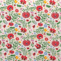 Pamutvászon fehér alapon matyó minta