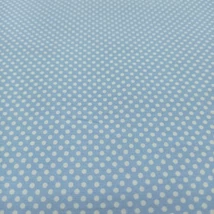 Pamutvászon apró pöttyös világoskék