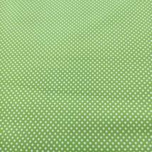 Pamutvászon apró pöttyös világos zöld