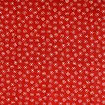 Pamutvászon apró pitypang piros
