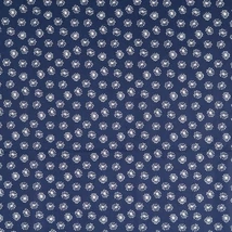 Pamutvászon apró pitypang sötétkék