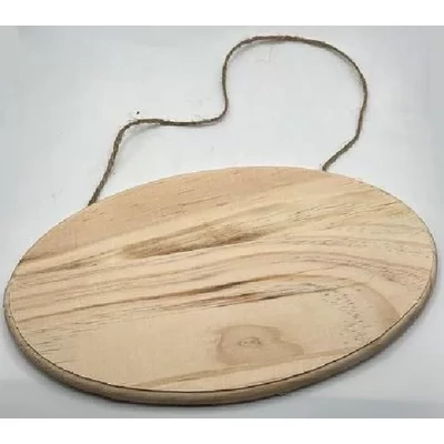 Fa tábla akasztóval kerek 25 x15 cm