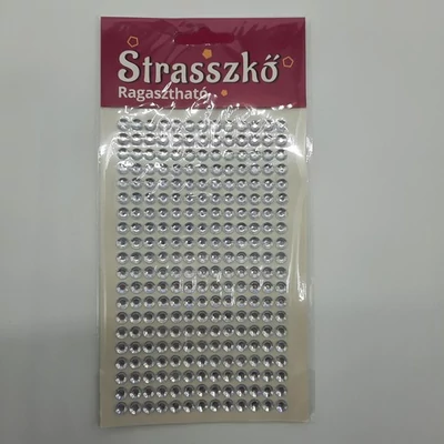 Ragasztható strassz 6 mm-es víztiszta