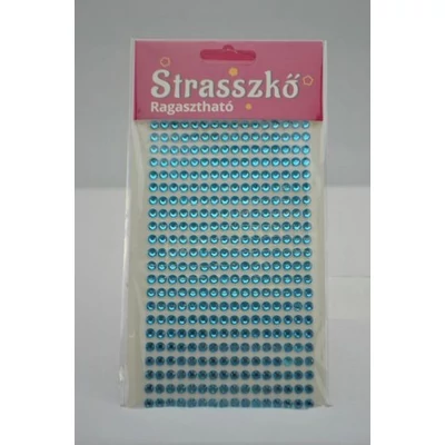 Ragasztható strassz 5 mm-es világoskék