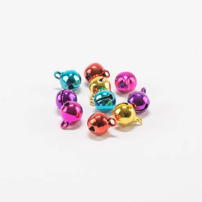 Csengettyű kerek füles 8 mm matt vegyes színek 10 db