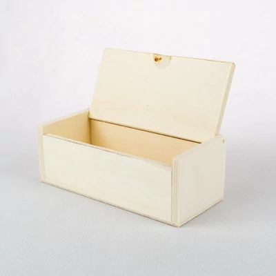 Fa doboz nyíló tetővel 18×9×7,5 cm 