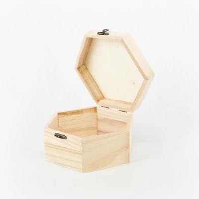 Fa fedeles doboz hatszögletű 16×8 cm 