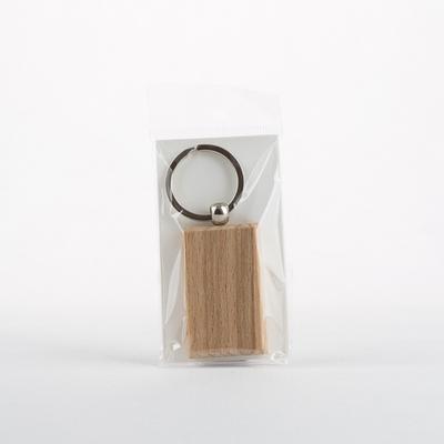 Fa kulcstartó téglalap 3,2×5,2 cm bükk