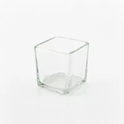 Mécsestartó üveg kocka 5 cm