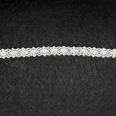 Pamut csipke köztes 12 mm bézs