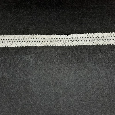 Pamut csipke középen gumis 20 mm bézs