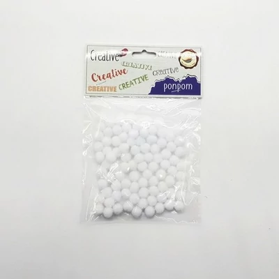 Pompom fehér 7 mm 100 db
